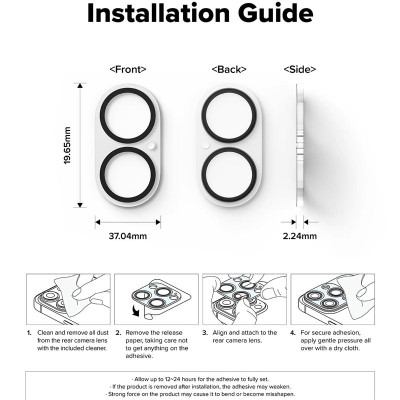 Dán cường lực full camera cho iPhone 16 Pro Max / 16 Pro / 16 Plus / 16 RINGKE Camera Full Cover Glass - Hàng Chính Hãng