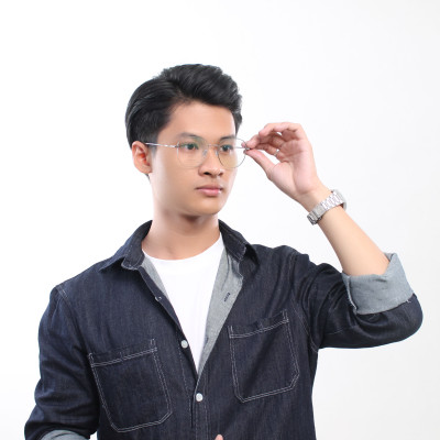 Gọng kính cận S17829 và 5201318 chất liệu titan thời trang mắt kính OURESS nam nữ siêu nhẹ siêu bền