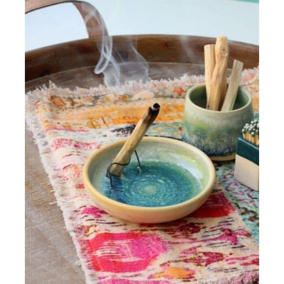 Sét 1 bó xô thơm đen và 1 thanh palo santo (black sage & palo santo)