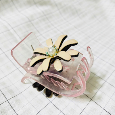 Kẹp tóc càng cua hoa cúc nhiều cánh - kẹp tóc càng cua 5 răng chất lượng cao - kẹp tóc hoa cúc cao cấp