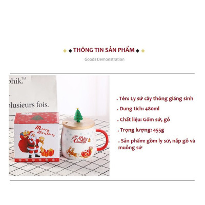 Ly Sứ Cây Thông Giáng Sinh Sang Trọng
