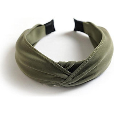 Bờm cài tóc bản to 1 mầu sang trọng mẫu mới thanh lịch - BN96.4 Xanh lá già