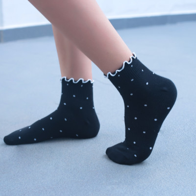 Tất vớ nữ bèo nhún Vintage Kikiya cao cấp Hàn Quốc W-C-025