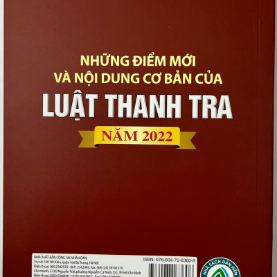 Sách - Những Điểm Mới Và Nội Dung Cơ Bản Của Luật Thanh Tra Năm 2022