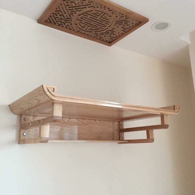 Bộ bàn thờ chung cư bằng gỗ sồi kt 89cm + ám khói 