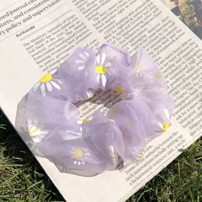 Sét 2 dây buộc tóc in cúc họa mi HD49 giao mầu ngẫu nhiên