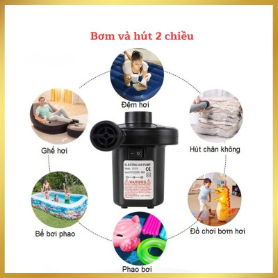 Máy Bơm Hơi 2 Chiều Mini Bơm Phao, Đệm Hơi - Màu Ngẫu Nhiên