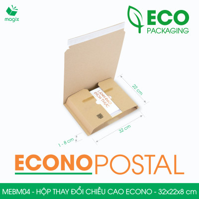 MEBM04 - 32x22x8 cm - 20 hộp carton thay đổi chiều cao siêu tiết kiệm - Hộp đóng sách, hộp gói hàng