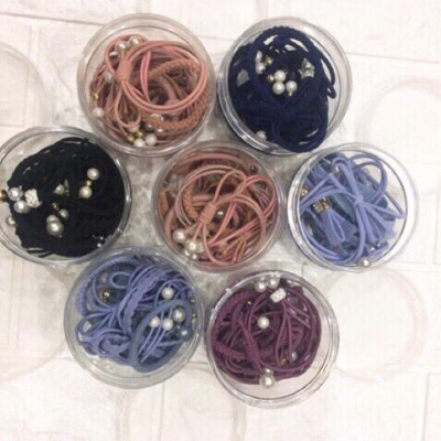 Hộp 12 Chun Buộc Tóc Hàn Quốc Sang Trọng