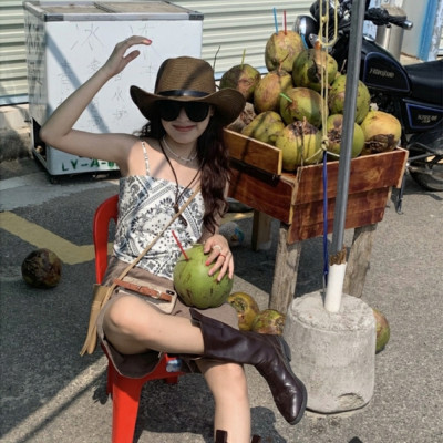 Nón cao bồi nam Mũ cao bồi nữ đi biển rộng vành chống nắng UV  thoáng mát gấp gọn Panama thời trang Korea dona22032001