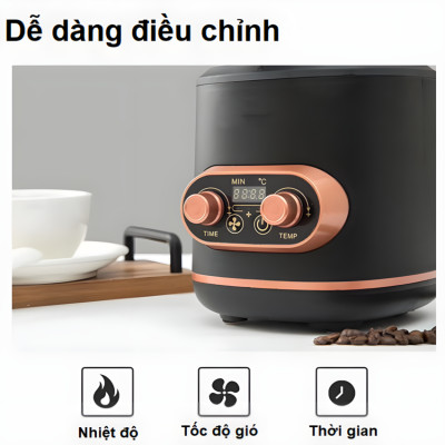 Máy rang hạt cà phê công nghệ gia nhiệt không khí thương hiệu Cafemasy CCR-1209R2 - Hàng Nhập Khẩu