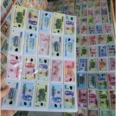 Bộ 50 Thẻ Sưu Tập Bộ Thẻ Tiền Cho Bé Đi Học Mầm Non Học Sinh Tiểu Học Thẻ bài Bộ thẻ số chất liệu giấy cứng, giúp trẻ làm quen, nhận biết, tập tính toán, tập mua sắm, chơi đồ hàng, chơi game, trang trí bánh sinh nhật