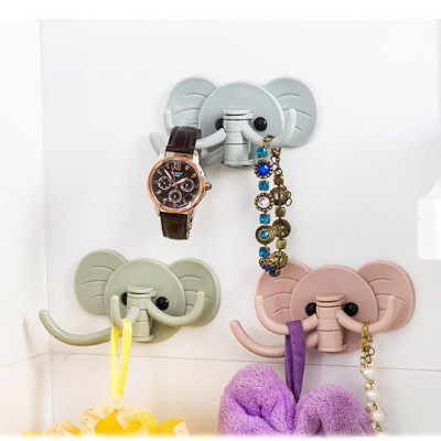 Combo 3 Móc Dán Tường Treo Đồ Dán Tường Hình Voi GroFa 