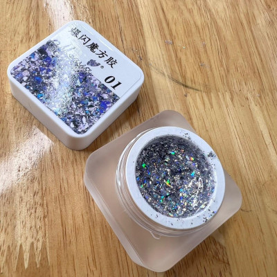 Gel Nhũ Kim Tuyến Galaxy Huaxi 15ml Làm Nail Siêu Sáng, Màu Vàng Bạc Hồng, Giữ Bóng Lâu Cho Người Mới Trang Trí Móng Nữ Sơn Gel Women