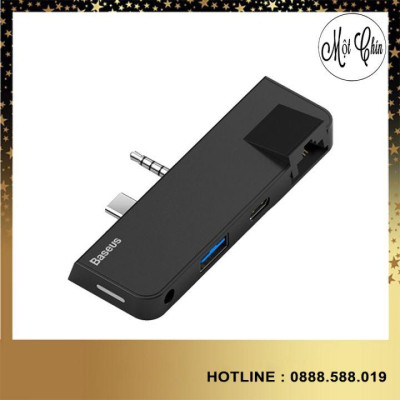 Bộ Hub Chia Cổng Baseus RJ45/HDMI 3 Trong 1 Cho Surface Go/Surface Pro -Hàng Chính Hãng