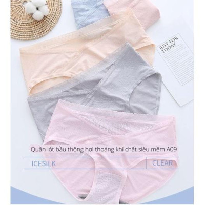 Quần lót bầu, chip bầu cạp chéo Azuno A09 thông hơi, kháng khuẩn, thoáng khí, siêu mềm mại