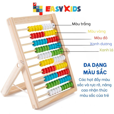 Đồ Chơi Giáo Dục Bàn Tính Toán Học Thông Minh Tặng Kèm 100 Thẻ Số 100 Que Tính Nhiều Màu