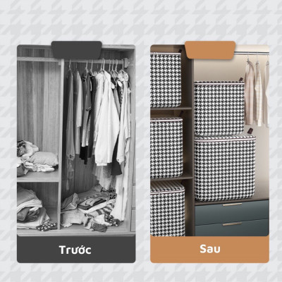 Túi Đựng Đồ Caro Trắng Đen – Đa Năng , Xếp Gọn, Tiện Dụng Cho Mọi Gia Đình