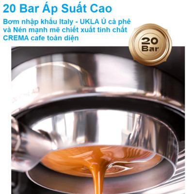 Máy pha cà phê Espresso chuyên nghiệp thương hiệu Mỹ cao cấp HiBREW H7A - Hàng Chính Hãng