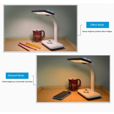 Đèn Bàn 48 LED Pin Sạc KY-6628 ( 2 Chế độ, Trắng - Vàng ) - Có Thể Điều Chỉnh Độ Sáng Thích Hợp