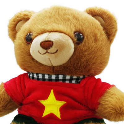 Gấu Bông Yêu Nước Áo Quốc Kỳ 20 cm - ZooZoo