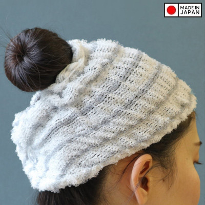 Khăn mũ trùm đầu khi tắm Towa Sangyo - Bản hẹp - Made in Japan