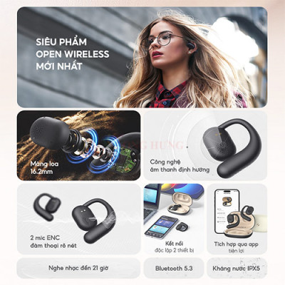 Tai nghe Bluetooth Open Wireless Havit OWS Fit1 OWS914 - Hàng chính hãng