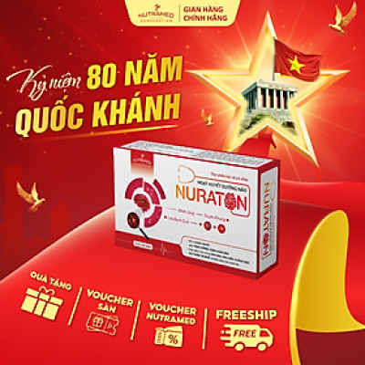Viên uống Nuraton hỗ trợ tăng cường lưu thông máu não và cải thiện tuần hoàn máu não (60 viên) - Nutramed