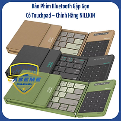 Bàn Phím Bluetooth Gập Gọn Nillkin Cube Chính Hãng – Tích Hợp Touchpad, Bọc Da Cao Cấp, Dùng Cho Smartphone, iPad, Laptop - Hàng Chính Hãng