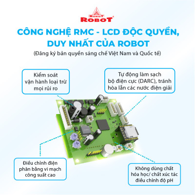 Máy Lọc Nước Điện Giải Nóng Thông Minh ROBOT IonSmart 510 Chức Năng Nóng Thông Minh- Tạo Ra 10 Loại Nước - Hàng Chính Hãng