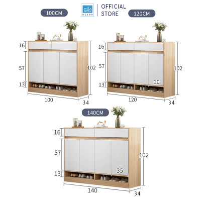 Tủ Giày Gỗ Đơn Giản Mà Đẹp Đa Dạng Kích Thước, Phù Hợp Đặt Tại Lối Vào Phòng Khách Thương Hiệu SIB Decor TG11