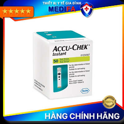 Hộp 50 Que Thử Đường Huyết Accu-Chek Instant Hàng Chính Hãng, Nhãn Phụ Tiếng Việt