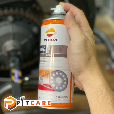 Chai xịt dưỡng sên/xích Repsol 400ml
