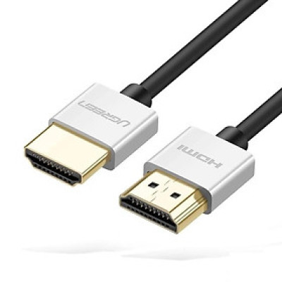 Ugreen UG30476HD117TK 1M màu Bạc Cáp tín hiệu HDMI chuẩn 2.0 sợi siêu nhỏ cao cấp - HÀNG CHÍNH HÃNG