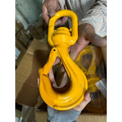 Móc Cẩu Xoay 360 Chống Xoắn Cáp - Móc Treo Palăng Có Vòng Bi, Chốt An Toàn Chịu Tải 1 Tấn - 5 Tấn