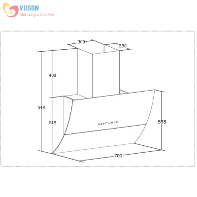 Máy hút mùi EH-R706E7D - Hàng chính hãng