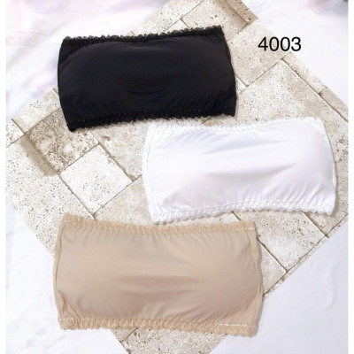 Áo Lót Nữ Bra Ống Su Gân Viền Ren Cài Sau 4003 – Seamless, Co Giãn 4 Chiều