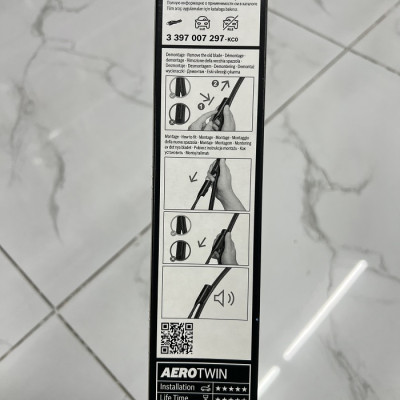 Gạt Mưa BOSCH AeroTwin Euro Set A297S Kích thước 24/60cm – 20/50cm | Dành cho Xe Audi Q5, Porsche Macan, Volvo XC90