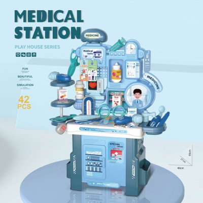 Nubie Đồ Chơi Đóng Vai Bác Sĩ 42 Chi Tiết, Khám Bệnh Di Động, Đồ Chơi Nhập Vai Bác Sĩ-Quà Tặng Cho Bé