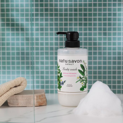 Sữa Tắm Dưỡng Trắng Và Mềm Mịn Da Kose Softymo Natusavon Select Body White & Rich Moist (500 mL)