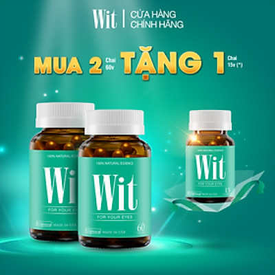 Combo 2 hộp WIT bổ mắt 60 viên tặng 1 hộp 15 viên