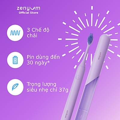 [MỚI] Bàn chải điện ZenyumSonic Spark - Màu Tím Lilac / Kem / Xanh Sage