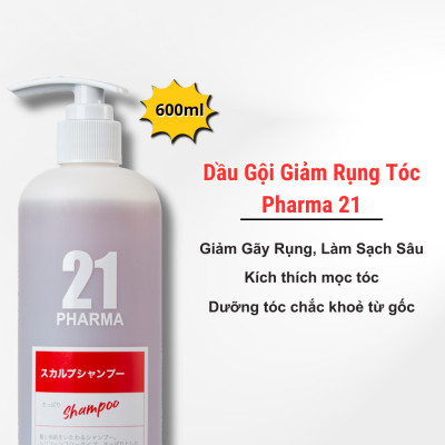 Combo Dầu Gội + Dâu Xả Giảm Rụng Tóc Kích Thích Mọc Tóc Chuyên Sâu Pharma 21 Nhật Bản - Chai 600ml