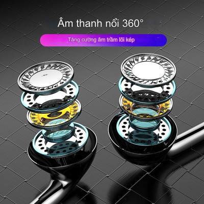 Tai nghe âm thanh nhét tai BYZ 519 Bass Sound E-035 jack 3.5mm dây tròn siêu bền hỗ trợ cho iphone micro đàm thoại dài 1.2M - Hàng nhập khẩu