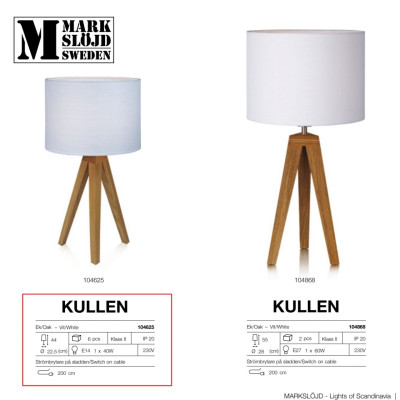 Đèn bàn trang trí Markslojd Kullen, xuất xứ thương hiệu Thụy Điển, size M - Hàng chính hãng