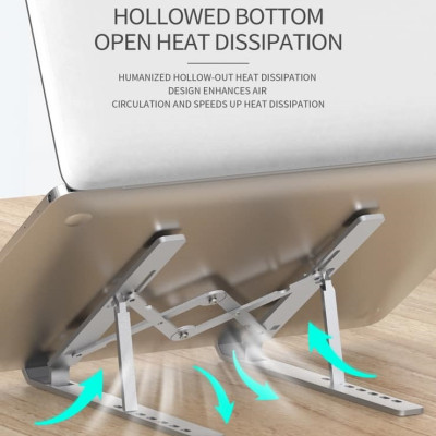 Giá đỡ đa năng dễ dàng gấp gọn hợp kim nhôm cao cấp phù hợp nhiều dòng Laptop, Macbook chính hãng KAKU - Hàng Chính Hãng