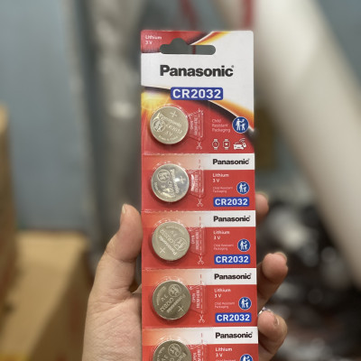 5 Viên Pin CR2032 3V Panasonic Lithium thay pin Smartkey , Cmos , Pin thay Airtag - Hàng chính hãng