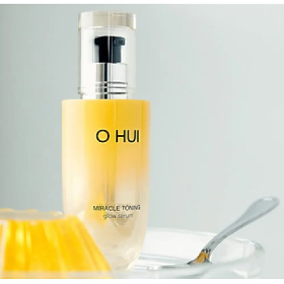 Tinh chất sáng da căng bóng chứa AHA/PHA giúp da săn chắc rạng rỡ OHUI Miracle Toning Glow Serum 20ml