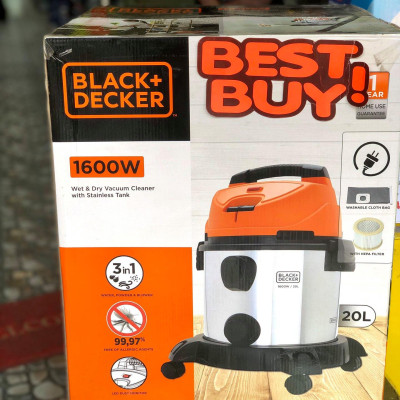 Máy hút bụi khô và ướt chạy điện BLACK & DECKER BDWDS20-B1 (1600w)- Hàng chính hãng