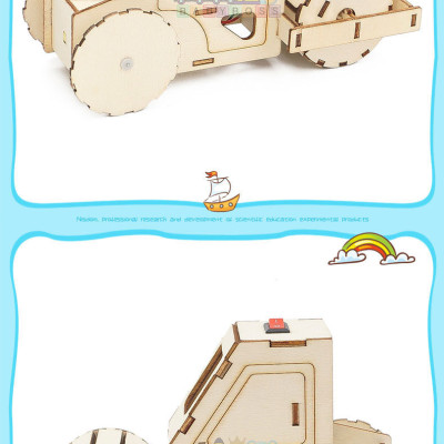 [Kèm Pin] Bộ Đồ Chơi Khoa Học Tự Làm Máy Ủi, Bộ Đồ Chơi Lắp Ghép STEM Mô Hình Máy Ủi, Bộ Đồ Chơi Gỗ Cao Cấp Khoa Học Tự Làm DIY Wood Steam